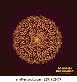 fondo de mandala en color oro