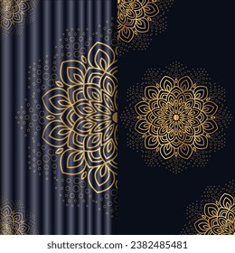 mandala background with golden arabesque pattern Arabic Islamic east style. Ramadan Style Decorative mandala. Mandala for print, poster, cover, brochure, flyer, banner