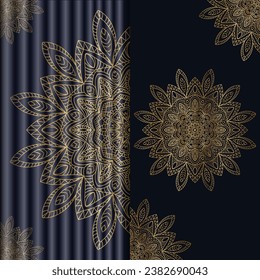 mandala background with golden arabesque pattern Arabic Islamic east style. Ramadan Style Decorative mandala. Mandala for print, poster, cover, brochure, flyer, banner