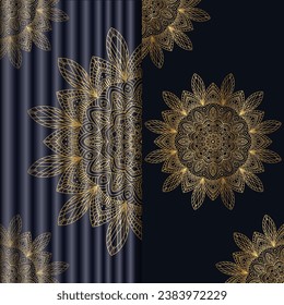 mandala background with golden arabesque pattern Arabic Islamic east style. Ramadan Style Decorative mandala. Mandala for print, poster, cover, brochure, flyer, banner
