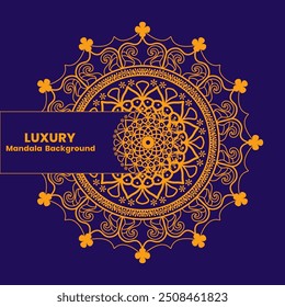 Mandala background with golden color