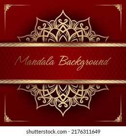 mandala background, with golden corners