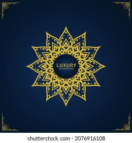 Mandala background with golden pattern | | Ethnic Mandala Vintage decorative background