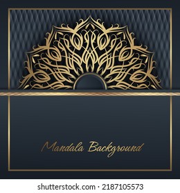 mandala background, gray and gold