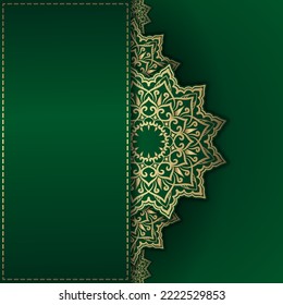 fondo mandala, verde y dorado