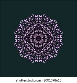 Mandala background. Hand drawn decorative elements. Vector illustration