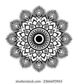 Diseño de plantilla de ilustración de fondo de Mandala