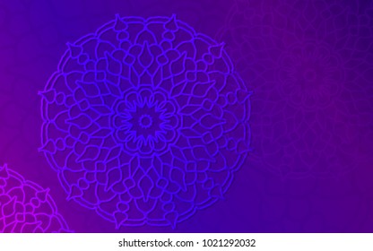 Mandala background for invitations, birthday cards, wallpapers. Vector illustration