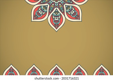 mandala background with islamic elements