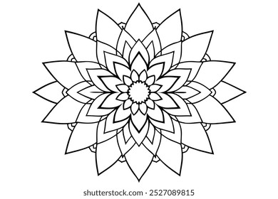 Mandala background in line art