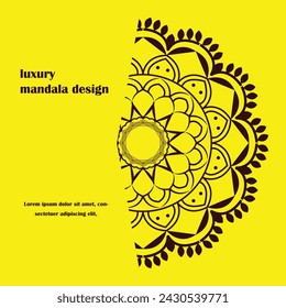 Mandala background in lineal style
