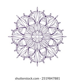 Fondo de mandala en estilo lineal
