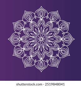 Fondo de mandala en estilo lineal