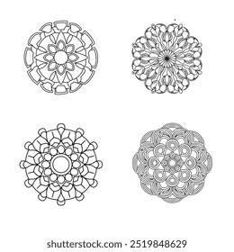 Mandala background in lineal style
