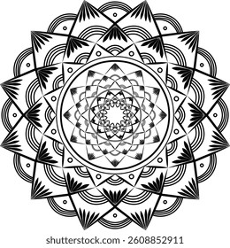 Mandala background in lineal style