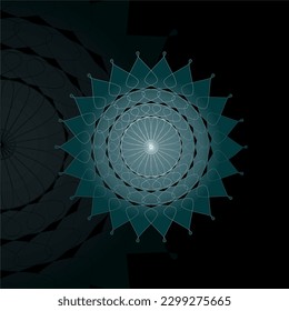Mandala background on top transparant