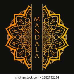 Mandala Background with orange  Pattern, Ornamental Background. 