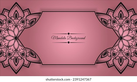 fondo mandala rosa y negro