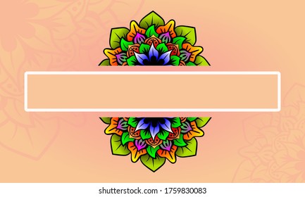mandala background pink vector illustration
