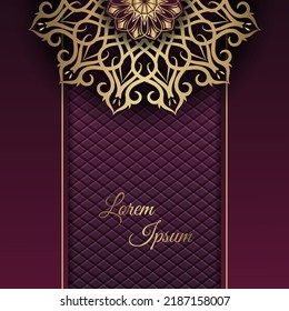 mandala background, purple and gold gradient