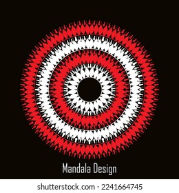  Mandala Background with rad Colourful template. Modern art illustration vector design.
 