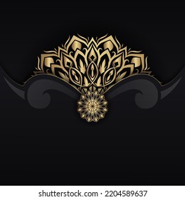 mandala background, round gold ornament