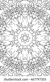 Mandala background. Round Ornament.. Coloring book for adults. Oriental zentangle pattern, vector illustration. Islam and Arabic and Indian and turkish and pakistan, and chinese, ottoman motifs.