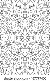 Mandala background. Round Ornament.. Coloring book for adults. Oriental zentangle pattern, vector illustration. Islam and Arabic and Indian and turkish and pakistan, and chinese, ottoman motifs.