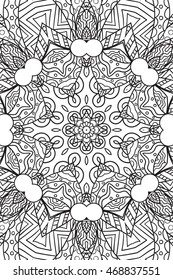 Mandala background. Round Ornament.. Coloring book for adults. Oriental pattern, vector illustration. Islam and Arabic and Indian and turkish and pakistan, and chinese, ottoman motifs.