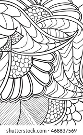 Mandala background. Round Ornament.. Coloring book for adults. Oriental pattern, vector illustration. Islam and Arabic and Indian and turkish and pakistan, and chinese, ottoman motifs.