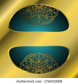 mandala background turquois vector illustration