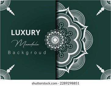 Diseño de arte vectorial de fondo de Mandala