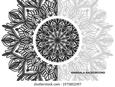 
mandala background vector artwork with floral pattern ornament