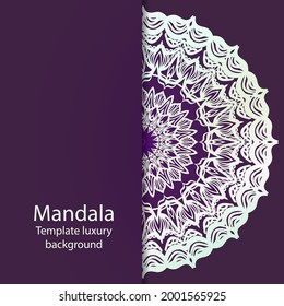 mandala background. Vector boho mandala. Mandala with floral patterns. Yoga template