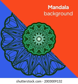 mandala background. Vector boho mandala. Mandala with floral patterns. Yoga template