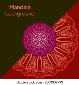 mandala background. Vector boho mandala. Mandala with floral patterns. Yoga template