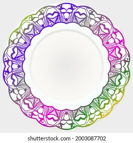 mandala background. Vector boho mandala. Mandala with floral patterns. Yoga template