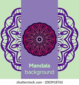 mandala background. Vector boho mandala. Mandala with floral patterns. Yoga template