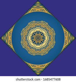 Antecedentes de Mandala. Ilustración vectorial. Para la portada del libro, la invitación a la boda u otra carta de viaje. 