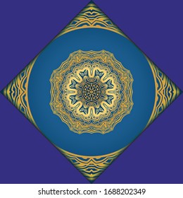 Antecedentes de Mandala. Ilustración vectorial. Para la portada del libro, la invitación a la boda u otra carta de viaje. 