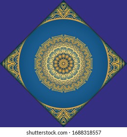 Antecedentes de Mandala. Ilustración vectorial. Para la portada del libro, la invitación a la boda u otra carta de viaje. 