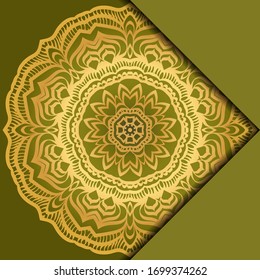 Antecedentes de Mandala. Ilustración vectorial. Para portada de libro