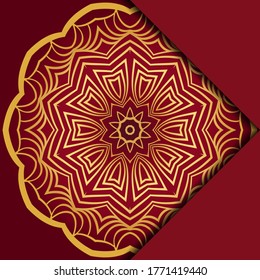 Mandala Hintergrund. Vektorgrafik. Für Buchcover