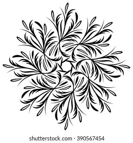 Mandala background vector, medallion, art yoga tibetan. Flower pattern, ottoman tribal vintage decorative element, indian round ornament, chakra india, henna hands arabic mehndi design, retro graphic