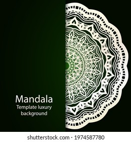 Mandala background. Vintage decorate element. Ornament of mandala can be used a invitation card. Vector illustration