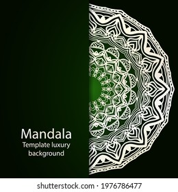 Mandala background. Vintage decorate element. Ornament of mandala can be used a invitation card. Vector illustration