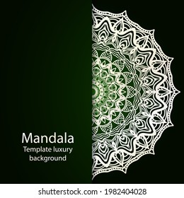 Mandala background. Vintage decorate element. Ornament of mandala can be used a invitation card. Vector illustration