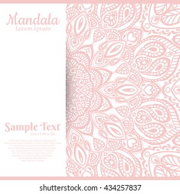 Mandala background. Vintage decorative element. Ethnic round ornament