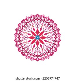 Mandala background. Vintage decorative elements. Hand drawn background. Islam, Arabic, Indian, ottoman motifs elegant traditional floral Ethnic mandala with colorful ornament.circle mandala wallpaper
