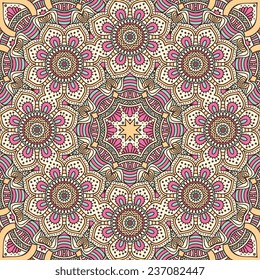 Mandala background. Vintage decorative elements. Hand drawn background. Islam, Arabic, Indian, ottoman motifs. 
